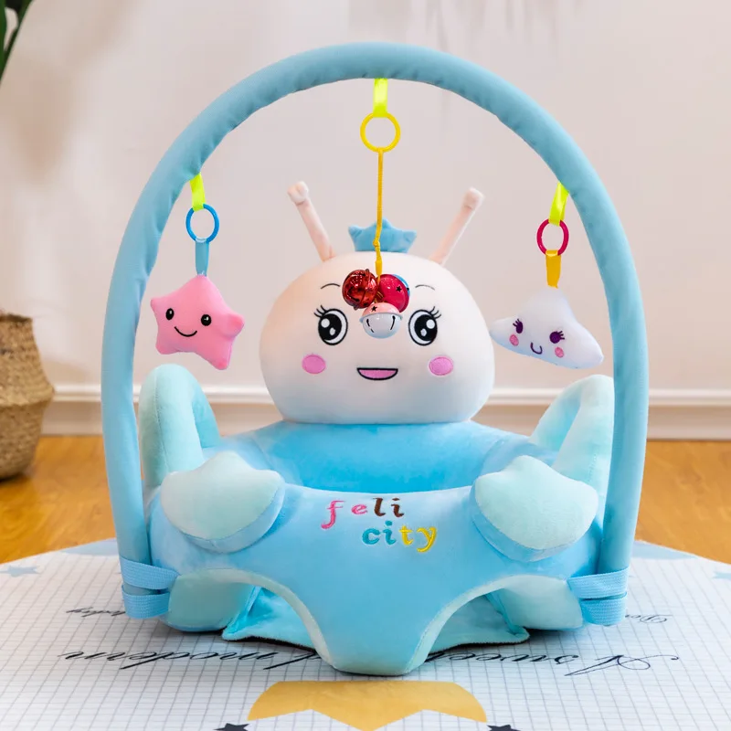 Baby Sofa Support Seat Cover Plush Chair Learning to Sit Comfortable Toddler Nest without Filler Cradle Washable Anti Fall Sofa