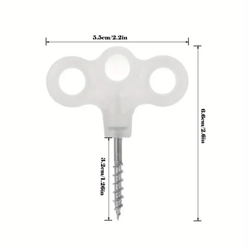 2026New Windproof Rope Fastening Nails, Three-eyed Stainless Steel Ground Screws, Durable Tent Nails For Hiking And Campsite
