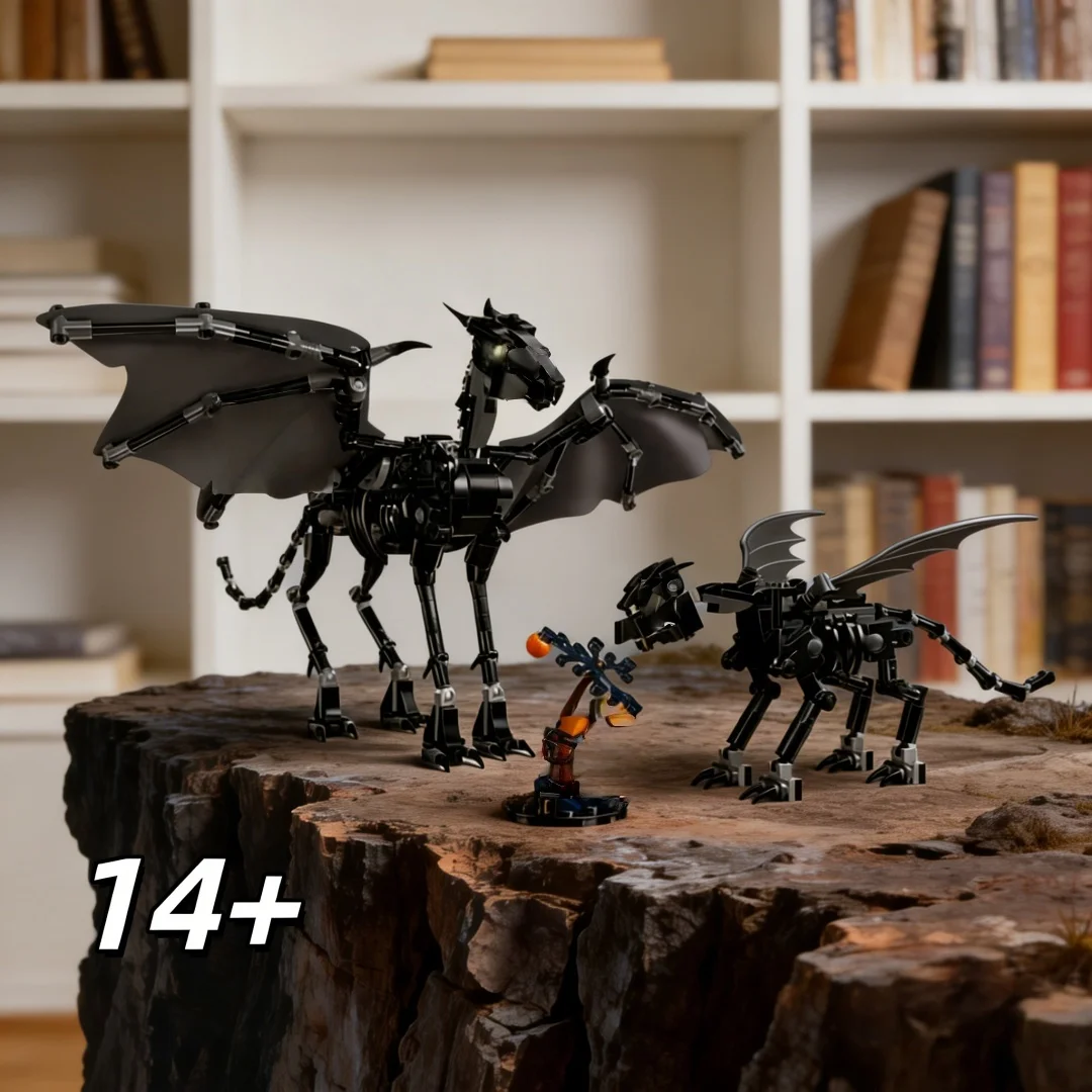 

Креативная модель волшебного зверя из строительных блоков, сложная в сборке, для украшения дома, коллекционирования и в качестве подарка.