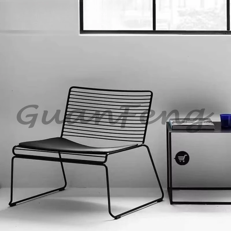 Nordic Style Home Dining Chair Retro Designer Accent Living Room Minimalist Seat Outdoor Balcony Leisure Ins-Style Furniture