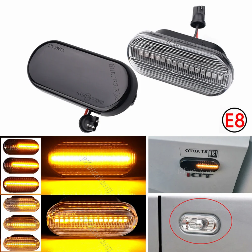 Dynamic LED Side Marker Signal Light Indicator Lamp For SEAT Leon 1P Ibiza Mk3 6L Mk4 6J Toledo Cordoba For VW Skoda Ford