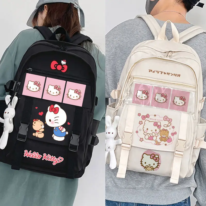 Sanrio Hellokitty Hello Kitty Schoolbag Backpack Women's All-Match Schoolbag Men's Backpack Women's Backpack