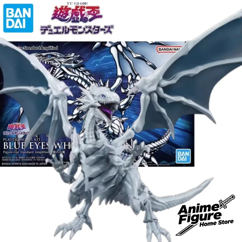 

100%Original in Stock Bandai Yu-Gi-Oh! Blue-Eyes White Dragon Anime Character Assemble Toy Model Ornaments Collection Gifts