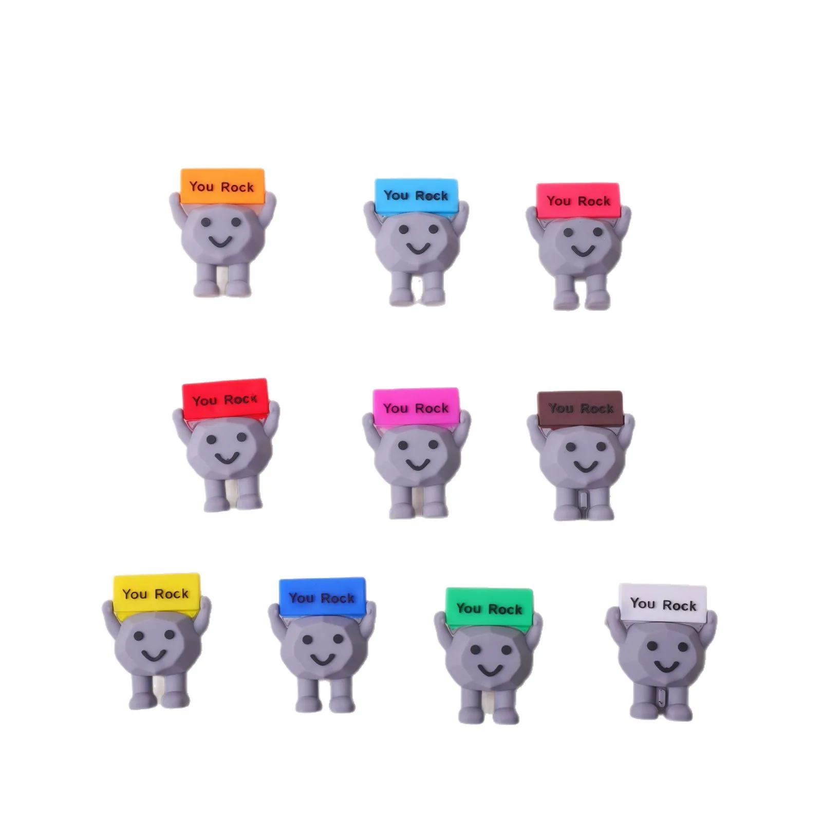 Zufällige Farbe You Rock Mini-Figur Positives Ermutigungs-Dekoartikel für Kollegen Lehrer Geburtstagsgeschenke – Detail 5