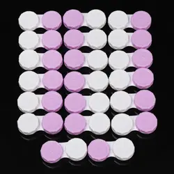 New 20 PCS Fashion Mini Eye Glass Portable Contact Lens Case Candy Color Travel Glasses Holder Soaking Box