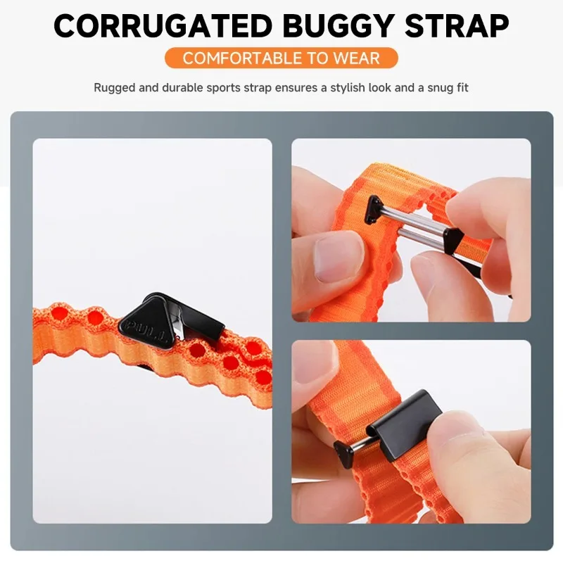 حزام رياضي بحري لساعة سامسونج جالاكسي 840 مللي متر 44 مللي متر سوار نايلون أصلي ساعة جالاكسي 8 كلاسيكي 46 مللي متر ملحقات سوار درب