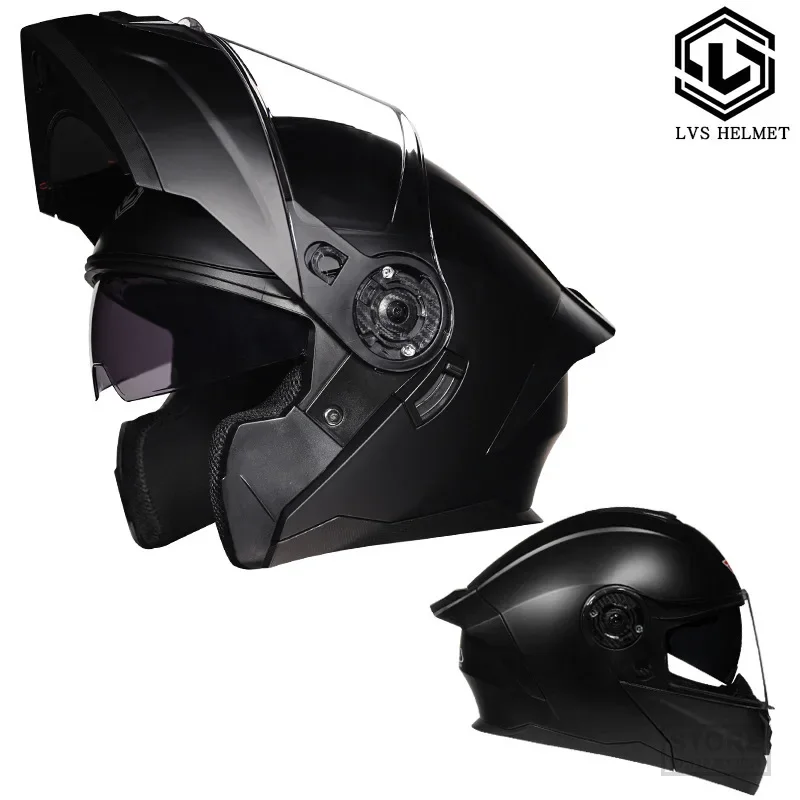 

LVS-900 Latest DOT Approved Safety Modular Flip Motorcycle Helmet Voyage Racing Dual Lens Interior Visor