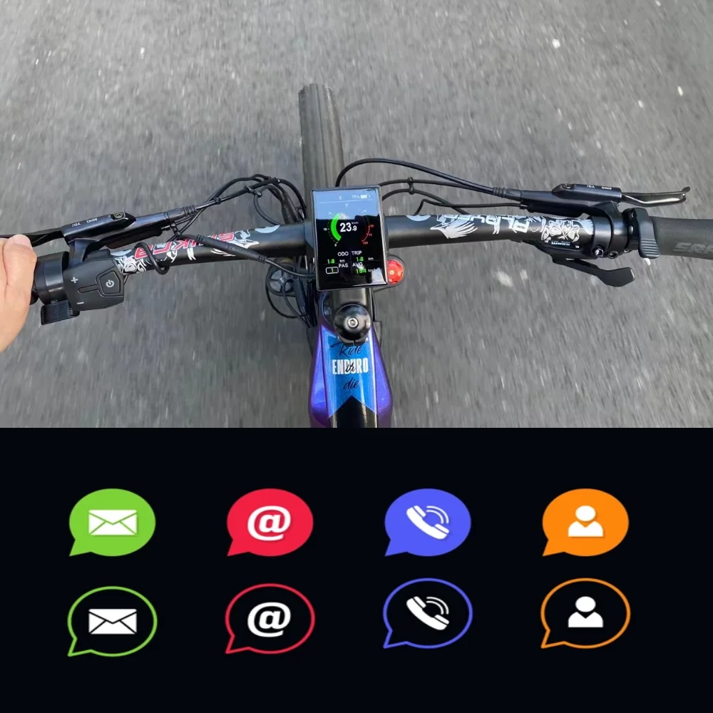 SING YIU EBIKE Bafang mid-mounted bluetooth display map navigation BBS M500 M600 M510 LCD color display multi-language  UART CAN