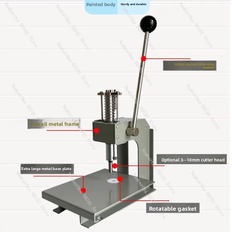 

Manual Puncher Tag Puncher Non-Woven Fabric Single Hole Fabric Leather Pressure Woven Plastic Film Bag Paper