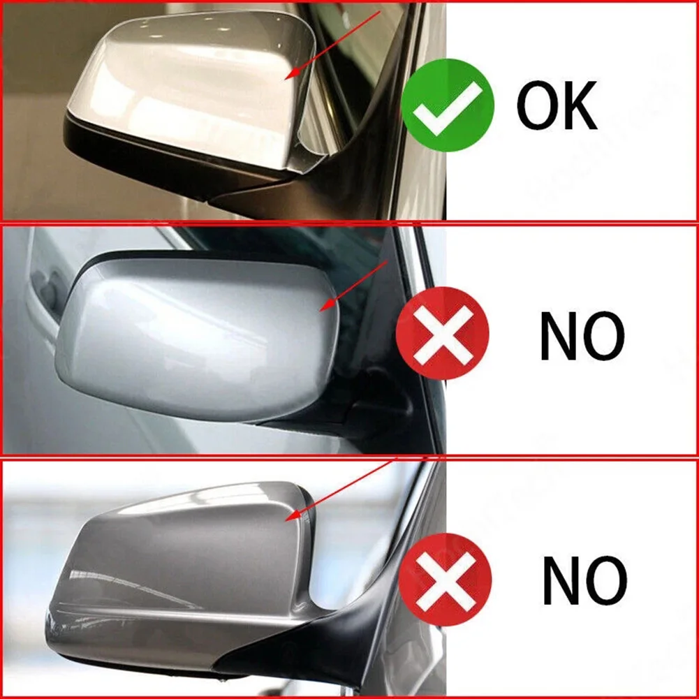 لامعة الجانب الجناح مرآة الرؤية الخلفية غطاء لسيارات BMW 5 6 7 Series F01 F06 E60 F10 ABS اكسسوارات السيارات 	   الغطاء الواقي