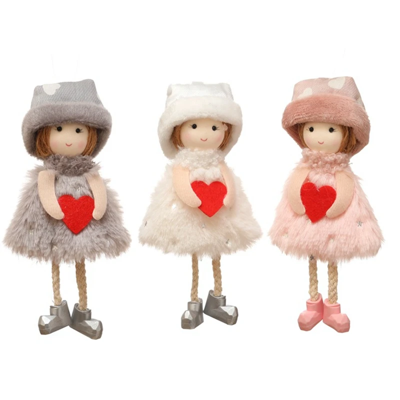 Mother's Day Valentine's Day Red Heart Top Hat Doll Cute Girl Doll High Quality Fabric Mother Holiday Gift Pendant