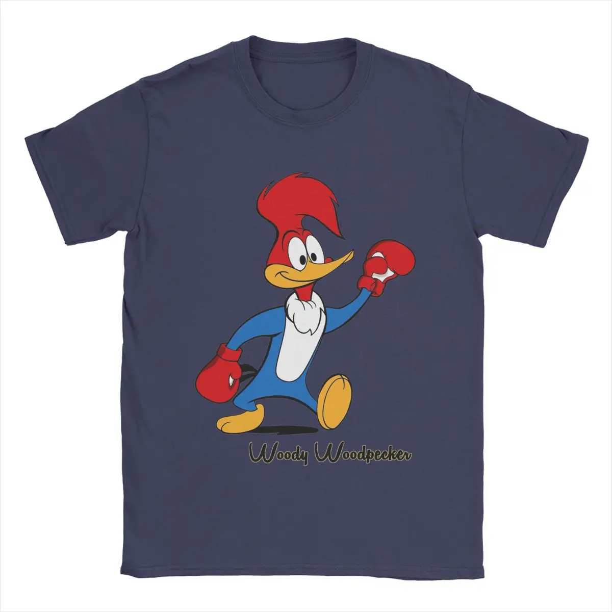 

Woody Woodpecker Boxing Men T Shirts Vintage Tee Shirt Short Sleeve Crew Neck T-Shirts 100% Cotton Plus Size Clothing