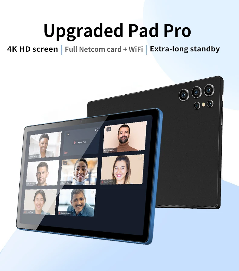 Sauenaneo 10,1-Zoll-Tablet-SIM-Kartensteckplatz Octat Core Touchscreen, unterstützt WLAN 4 GB RAM 64 GB ROM, Android 11