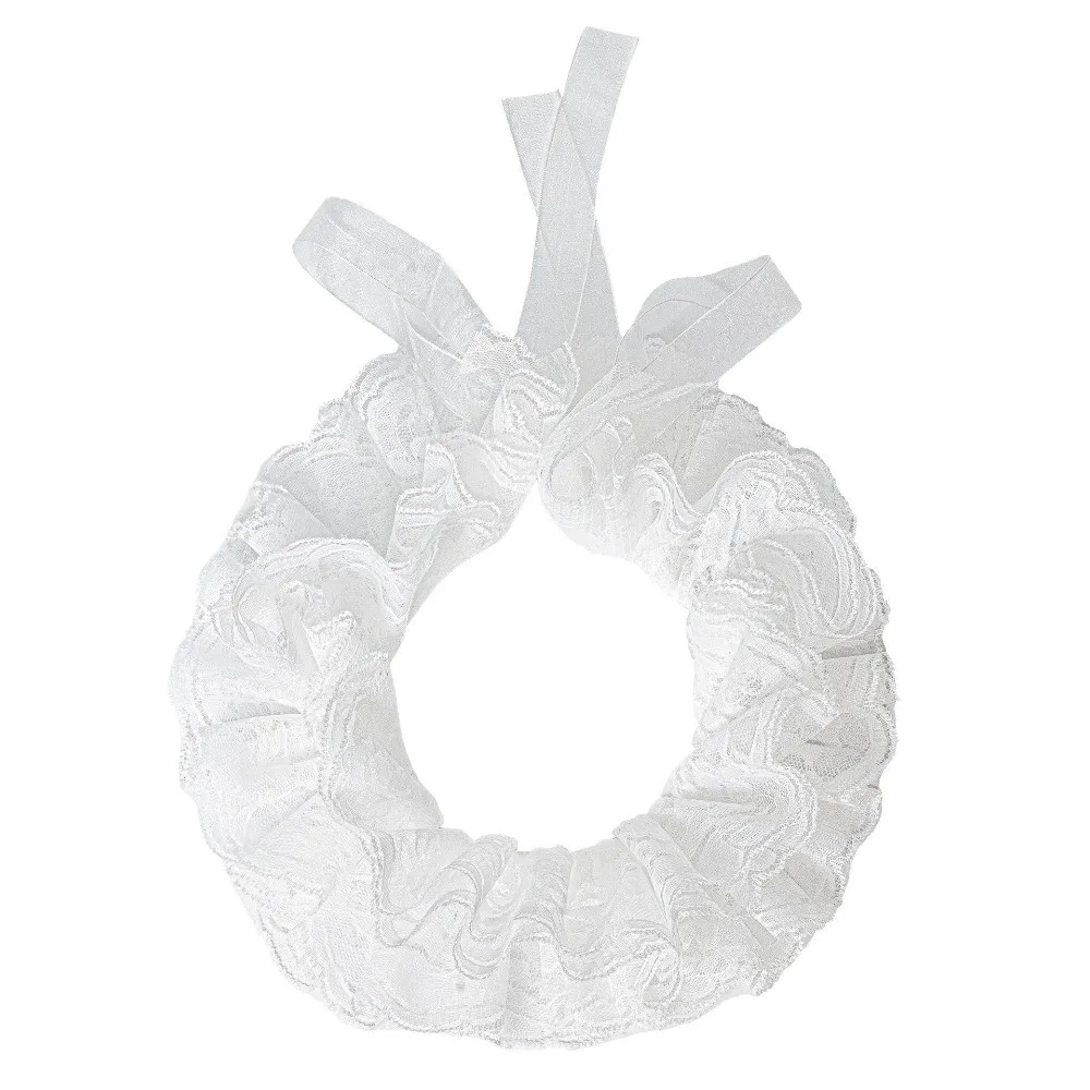 Lace Design Fake Collar Ruffled Style Adjustable Decorative Collar Multi-layer Construction Elegant Mesh Collar