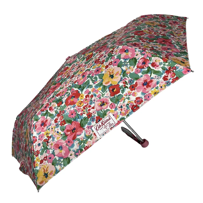 98cm Triple fold aluminum Cath umbrella floral full blackout sun and UV protection rain and sun dual-use windproof sun upf50+