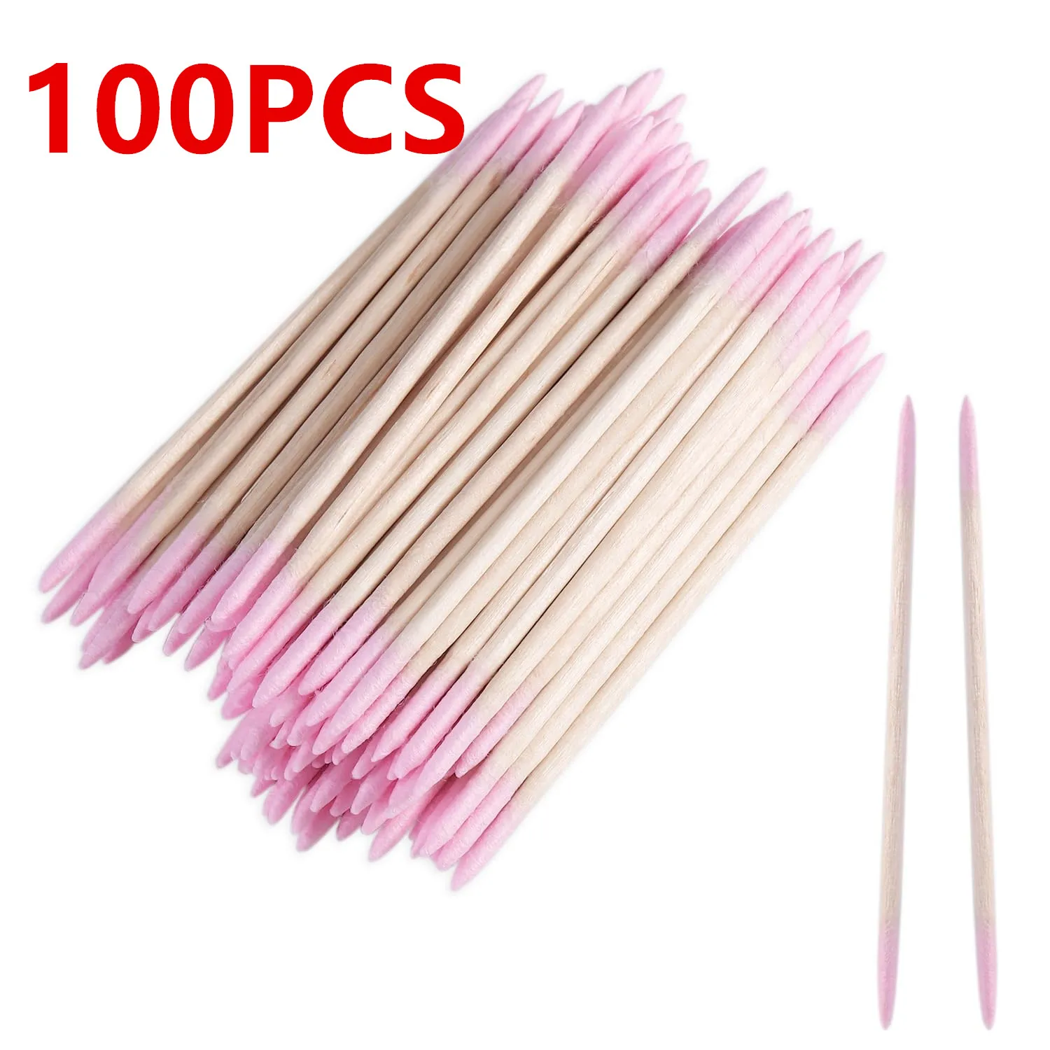 Pennello per microapplicatori monouso da 100 pezzi, tamponi di cotone con punta appuntita, forniture permanenti per tatuaggi, bastoncini per applicatori cosmetici per trucco