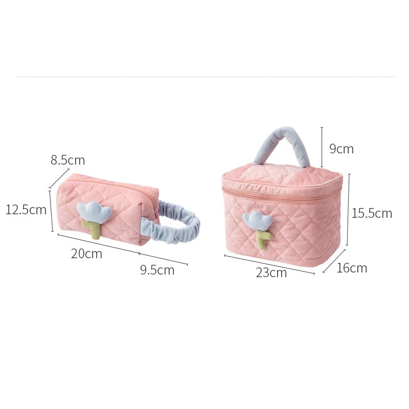 4 colours Make-up bag ins 2023 new high-volume high-capacity women portable toiletries storage box bag Travel bag