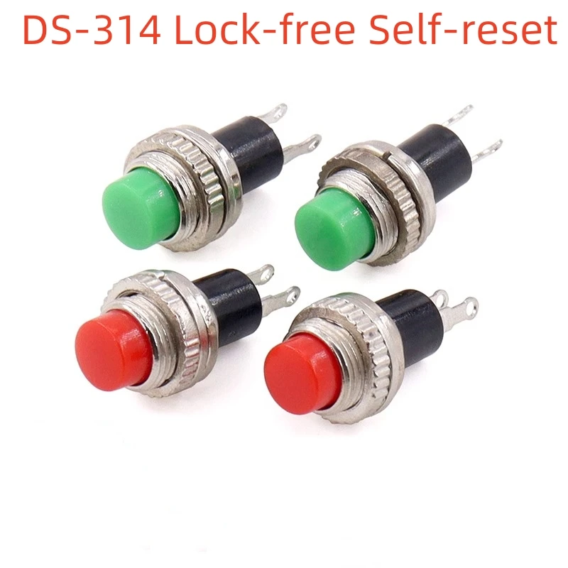 

5Pcs 10mmDS-314 Lock-free Self-reset Doorbell horn Push Button Switch Momentary OFF-(ON
