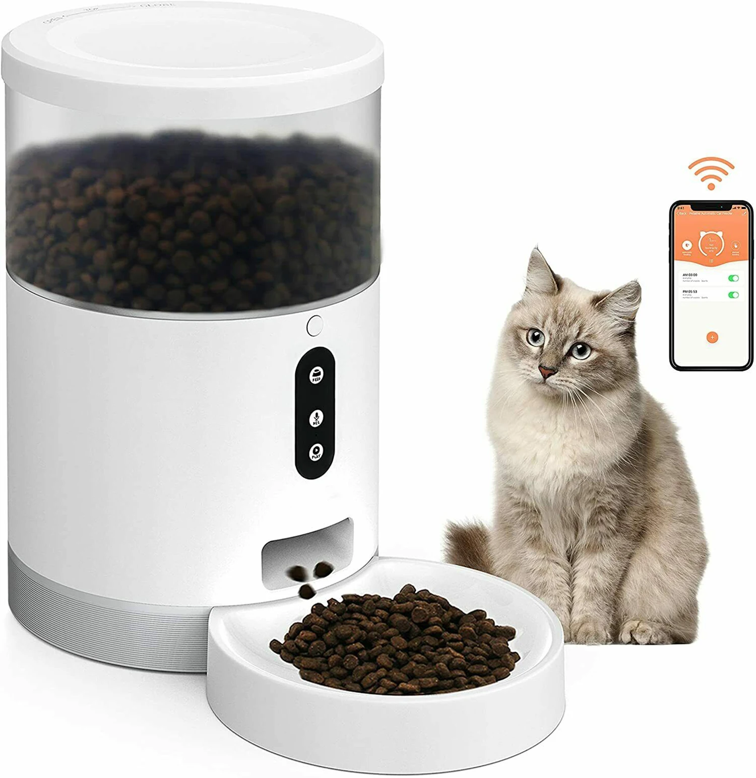 

Top Seller Smart App Timedpet Pet Automatic Feeder Wifi Pet Feeder Cat Pet Feeder