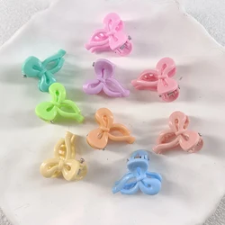 20PCS/set 2.7cm Ribbon Bow Side Clip Women's Macaron & Morandi Color Girls Bangs Hairpin Small Grab Clip Hair Ornament