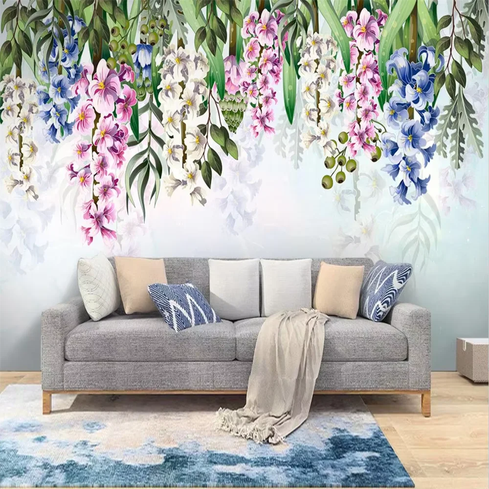 Custom blooming flowers Photo Wallpaper Mural Hotel Bedroom wallpapers for Living Room Decoration Wall Paper Papel De Parede 3D