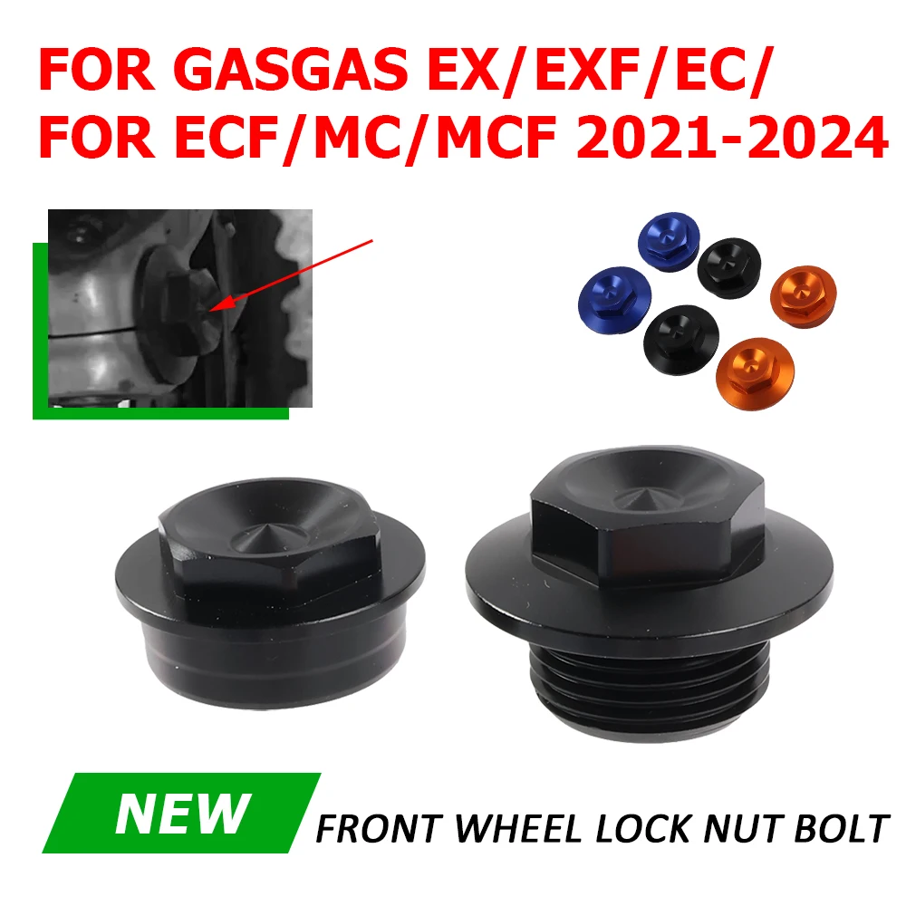 

CNC Front Wheel Lock Nut Bolt Axle Block Cocer For GasGas EX EC MC 125 250 300 EXF ECF MCF 250 300 350 450 2021 2022 2023 2024