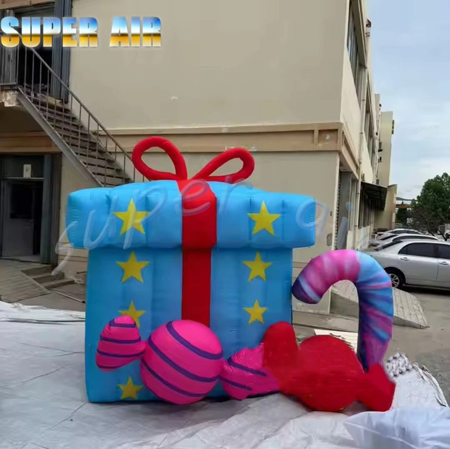 

Fashion design Christmas decoration inflatable gifts model for celebration