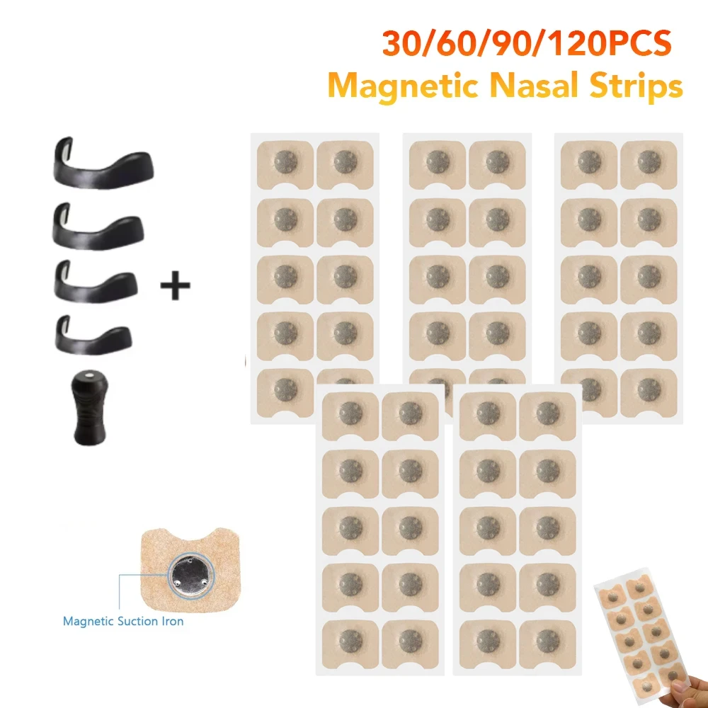 

Magnetic Nasal Strips Nasal Breathing Dilators for Snoring And Sleep Apnea Improve Air Intake Quality of Sleep Reduce Snoring