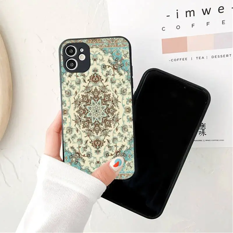 persian rug art pattern Phone Case For iphone 12 11 13 7 8 6 s plus x xs xr pro max mini shell