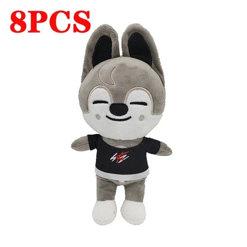 Skzoo 20cm 8pcs/set Plush Toy Kawaii Stray Kid cute Plush Cartoon Stuffed Animal Doll Kawaii Companion for Kids Adults Fans Gift