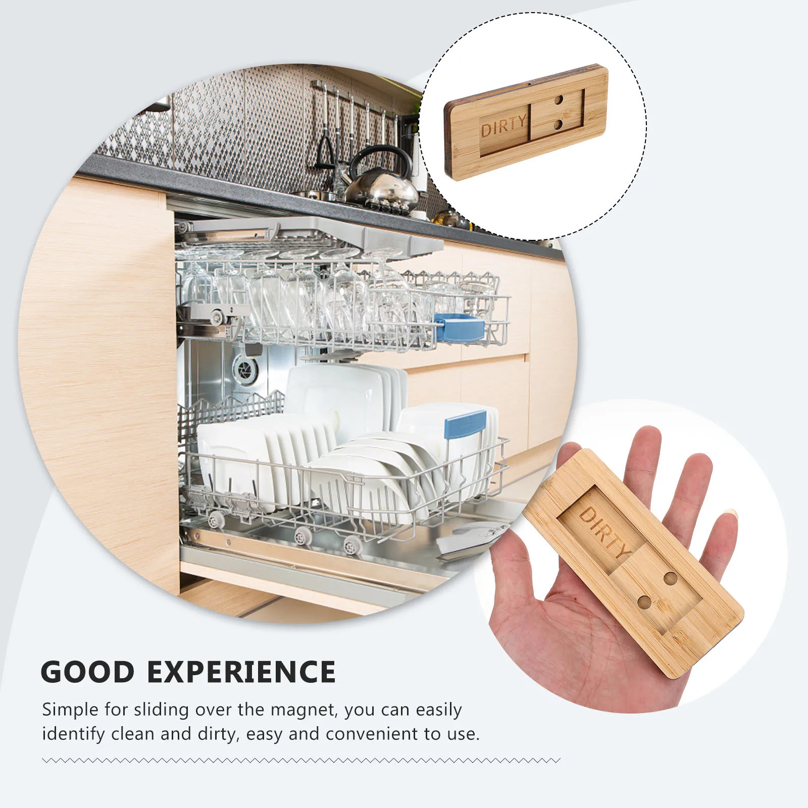 Clean Dirty Magnet for Dishwasher Magnetic Indicator Tag for Kitchen Fridge Laundry Room Home Organization Solution