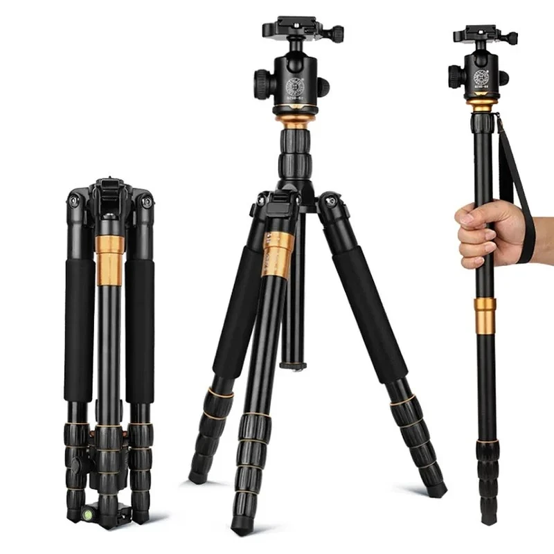 

Штатив Q666 из алюминиевого сплава для камер Canon, Nikon, Sony DSLR, стабильная подставка для видеосъемки и уличной фотографии