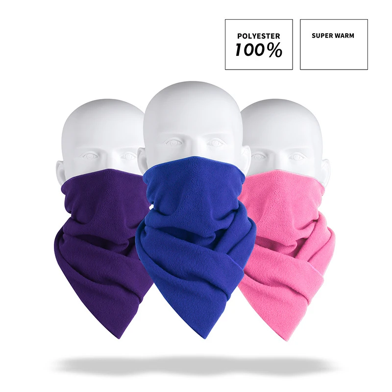 جديد الدراجات القطبية الصوف وشاح دافئ للنساء الرجال الفتيات الصلبة قناع الأوشحة لينة القطن الباشمينا شال الشتاء التفاف منديل