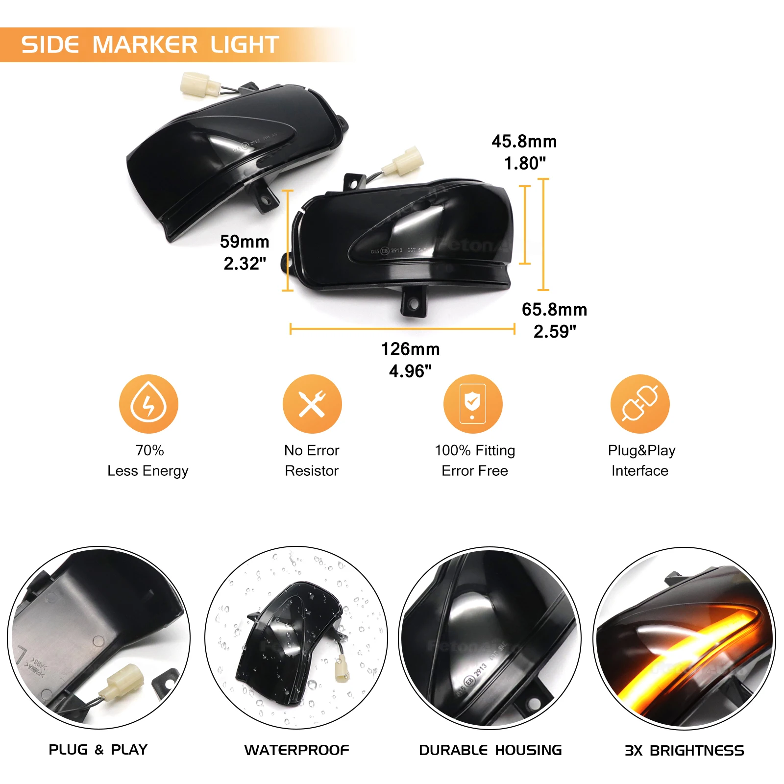 Dynamic Arrow Blinker LED for Honda Fit Jazz GE INSIGHT ZE LED Turn Signal Light Repeater Side Rearview Mirror  Flasher