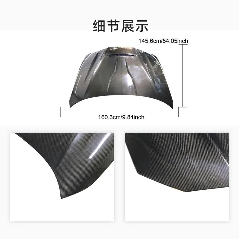 

Suitable for 21-23 two-door body dry carbon fiber modified parts cover