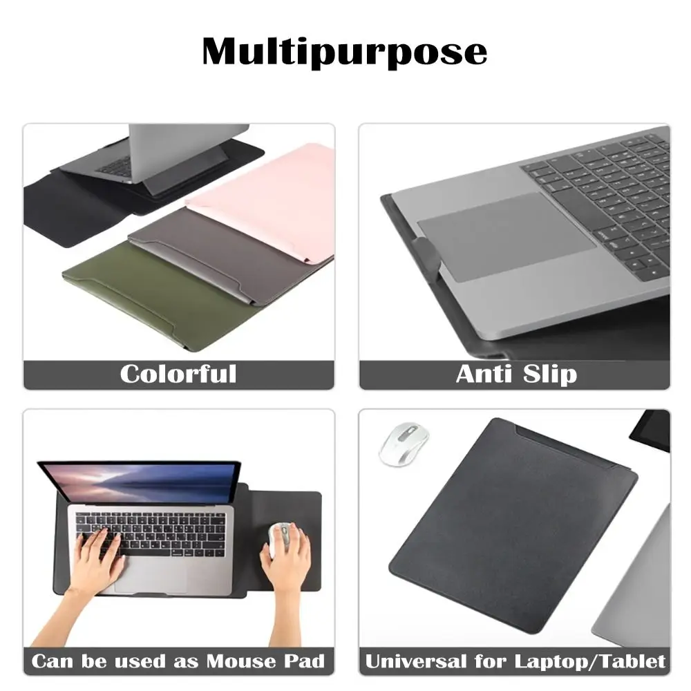 

13 15-дюймовый регулируемый чехол для ноутбука с подставкой, противоударный ультратонкий чехол для планшета, цветная сумка для компьютера из искусственной кожи для HP/Dell/Surface