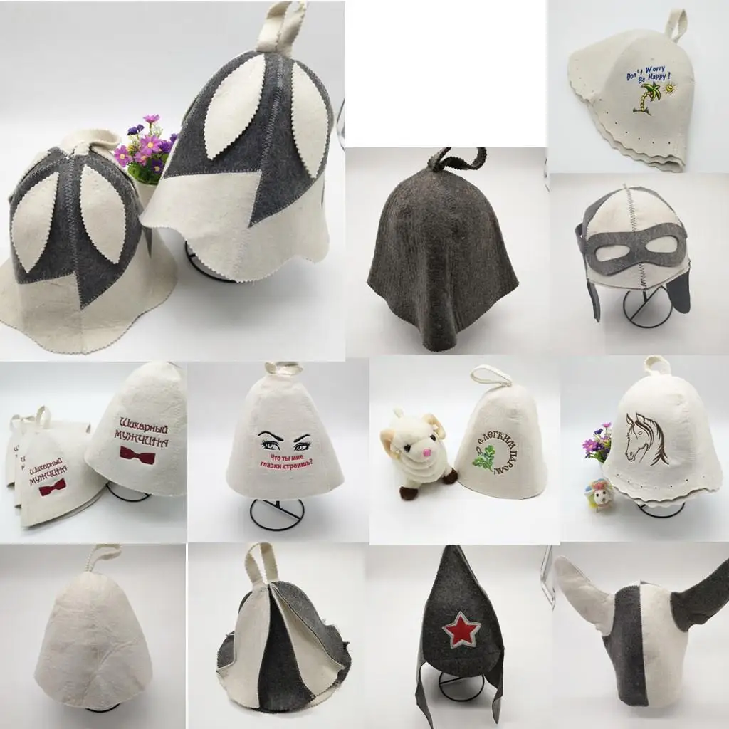 

Sauna hat Russian , Sauna hat for Men Woman, Sauna hat Wool , Sauna hats to Hair, Russian hat with Embroidery