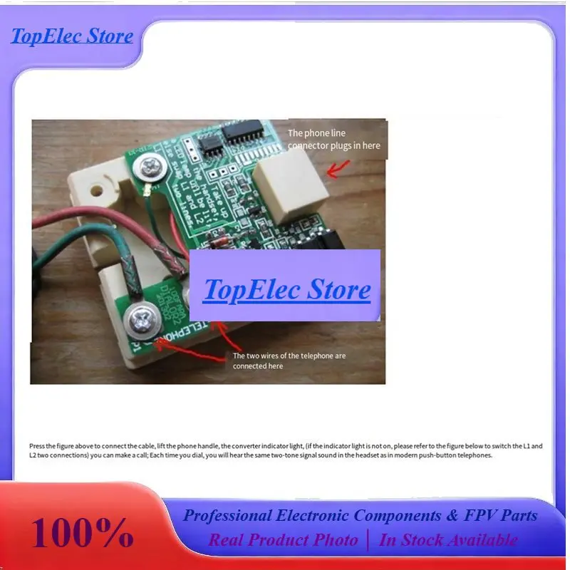TopEssNew Tech 5X Pulse To Dual Tone Converter Dial Phone Multi-Frequency Sound DMF Converter Old Phone Pulse Signal