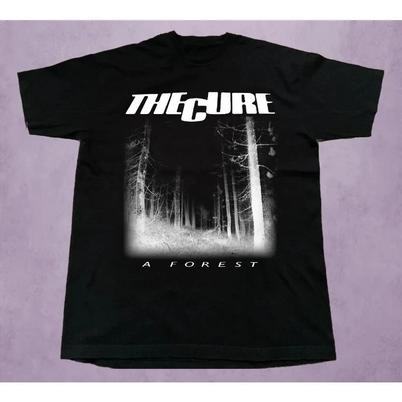Camiseta de manga corta unisex vintage nueva de moda casual The Cure A Forest Summer 2026, camiseta de gira, camiseta para mujer
