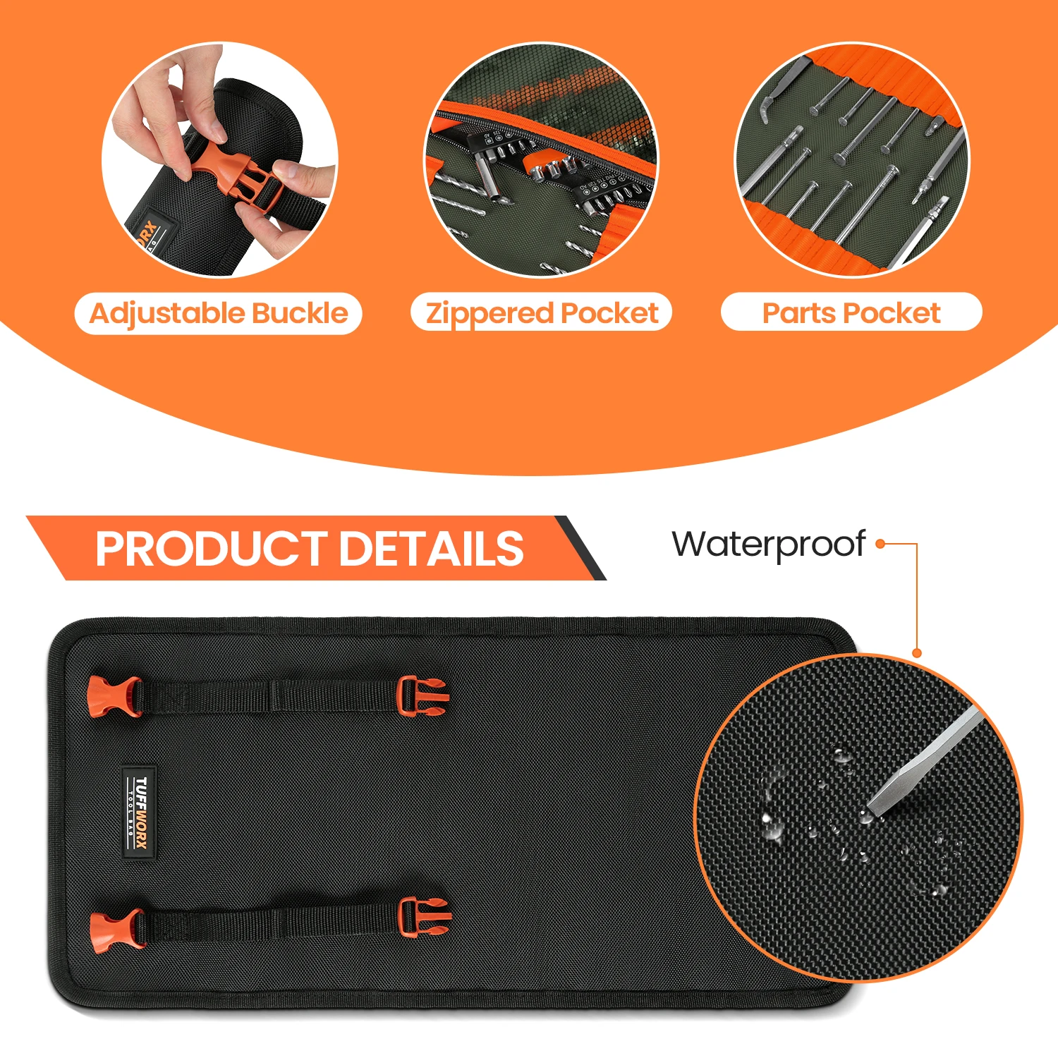 حقيبة أدوات قابلة للطي، هدايا للرجال Dad Husband Him Fathers Day، تخزين أدوات محمولة قابلة للطي للرجال، منظم أدوات عالي التحمل