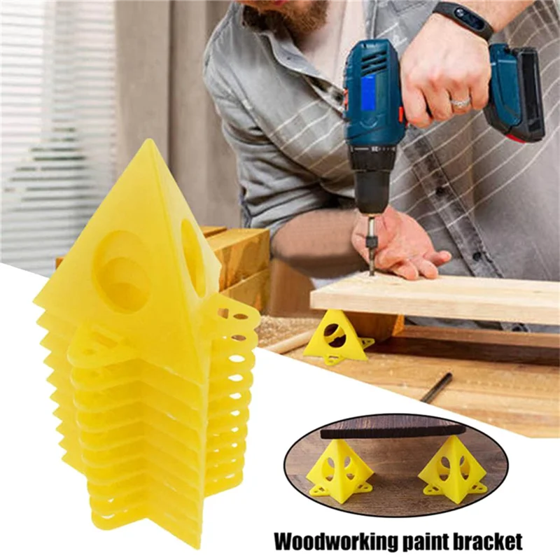 50Pcs Mini Paint Stands Tool Set for Woodworking Paint Rack Paint Spray Bracket Auxiliary Triangular Paint Pad