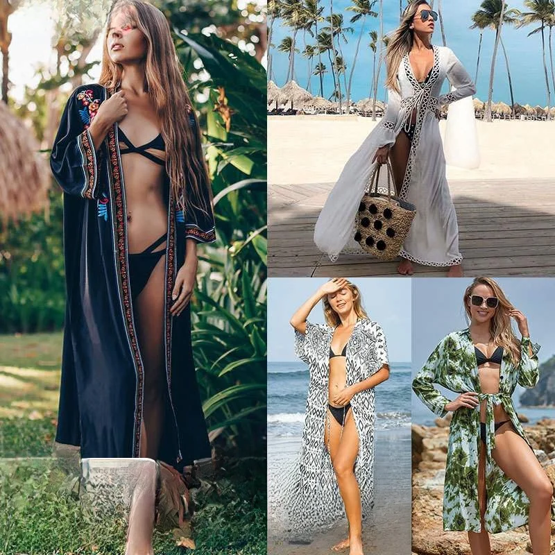 Algodão aberto cardigan praia saia biquíni cobrir terno de natação outerwear vaion praia dr roupas esportivas femininas yoga fitn