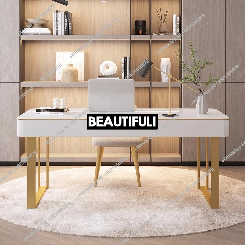 

Light Luxury Rock Board Modern Minimalist Internet Celebrity Computer Desk Bedroom Student Writing Desk