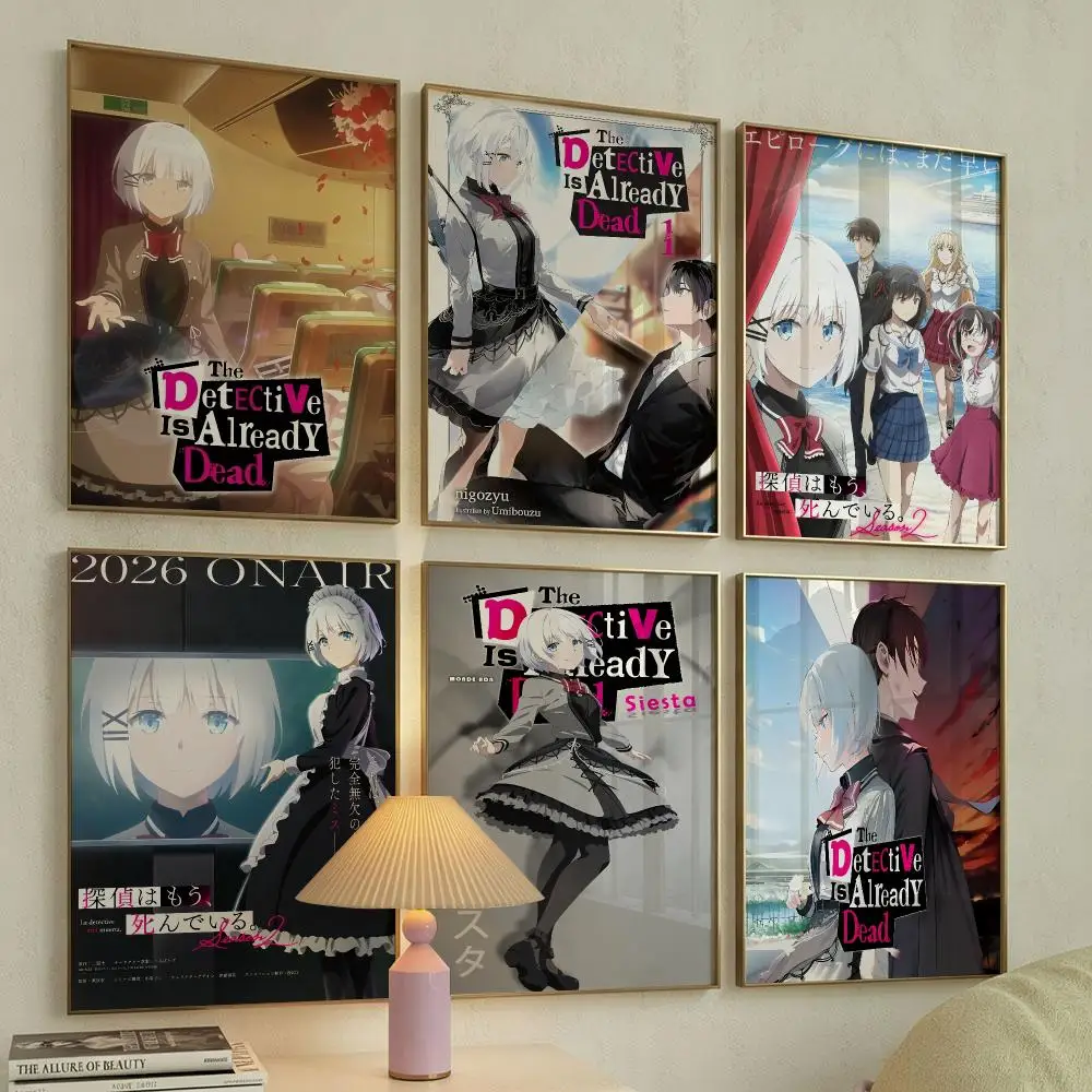 The D-Detective Is A-Already Dead Poster Self Adhesive Wall Stickers Removable Room Decor Aesthetic Space Murals Fancy Gift