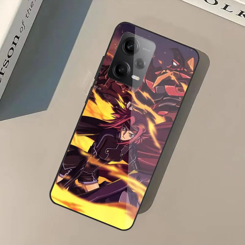 Code Geass Phone Case For Redmi Note 13 Pro Plus 12 11 A3X A1 A2 13C 12C Black Glass Cases