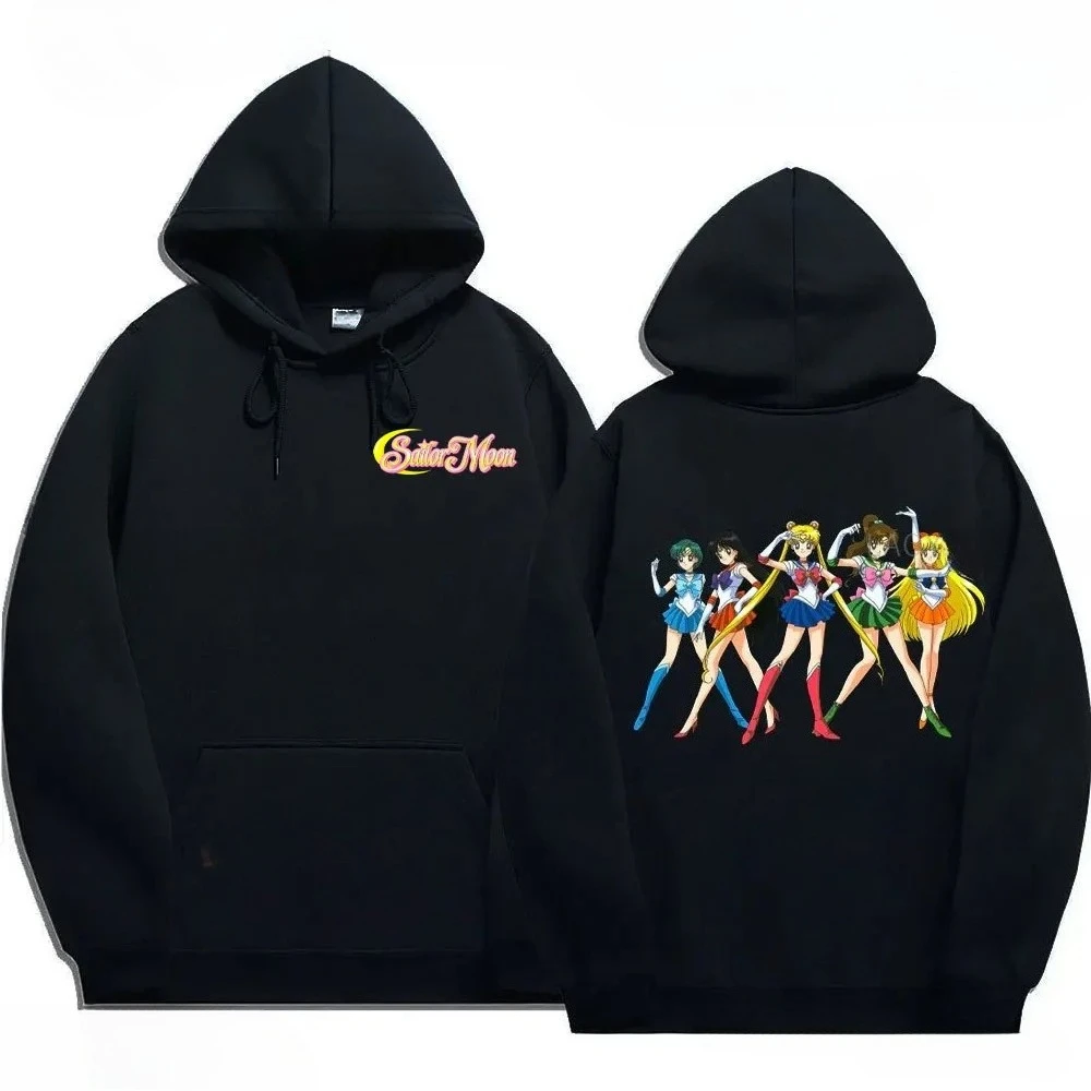 MINISO Unisex Sailor Moon Anime Hoodie Sweatshirt Mannen Vrouwen Street-wear Oversized Casual Lente Herfst Mode Capuchon
