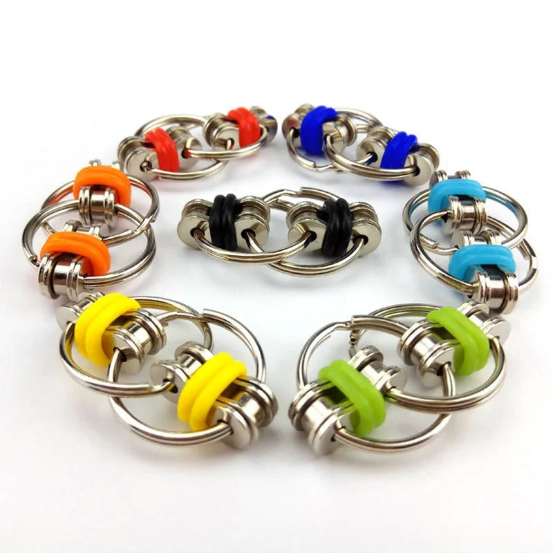 Decompression Flippy Bike Chain ADHD Fidget Toys Antistress Anxiety Sensory Autism Satisfying Things For Stress Kids Adults