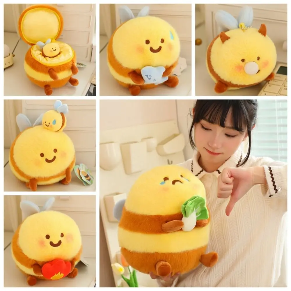 

Adorable Shark Bee Bees Bear Plush Dolls PP Cotton Cartoon Bee Doll Plush Toy Lucky Cute Bee Stuffed Toys Home Decor