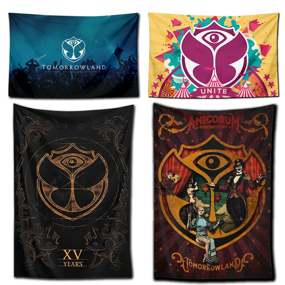 

2024 Tomorrowland Music Festival Tapestry Decorations for Bedroom Wall Art Home Hanging Accessories Decor