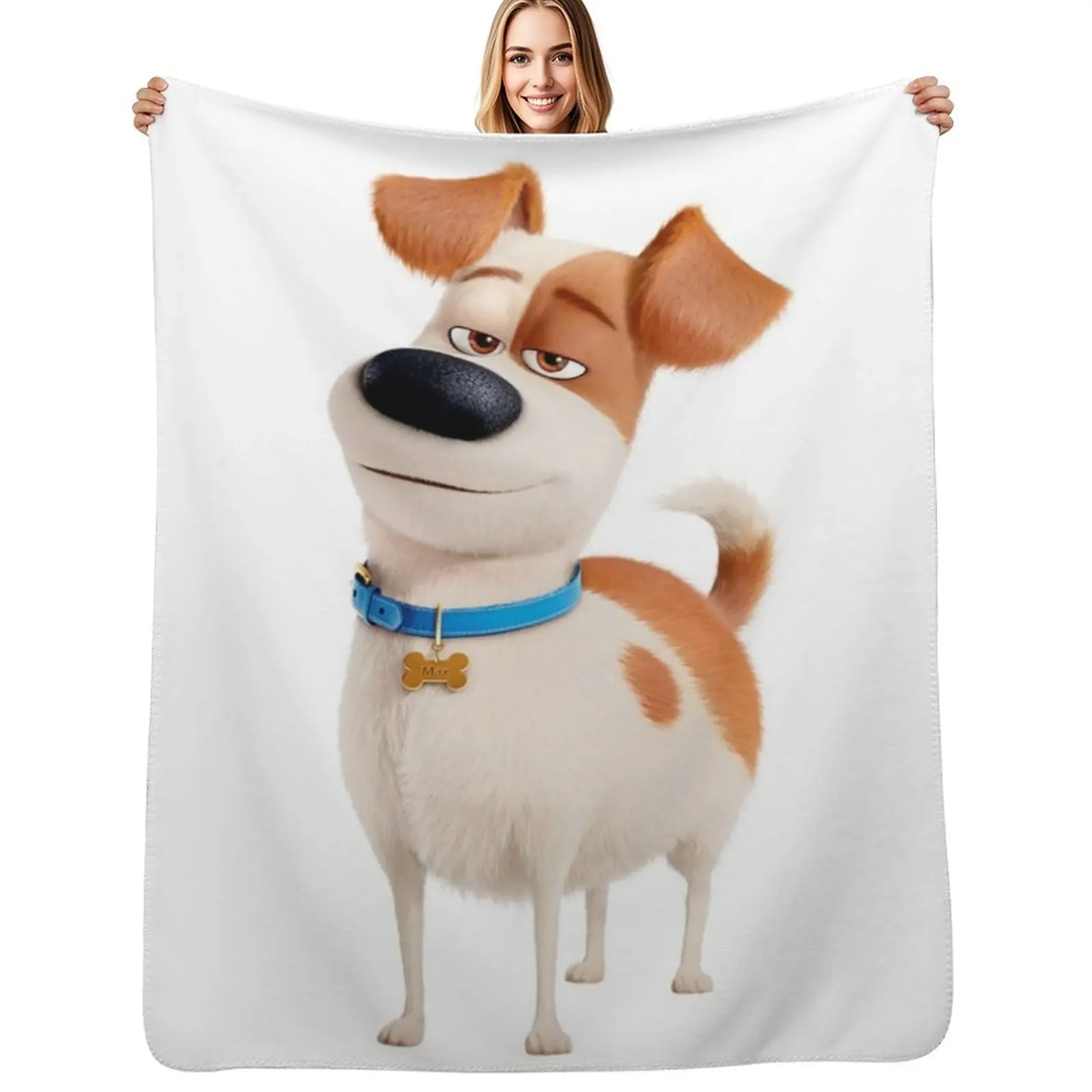 

Max From The Secret Life of Pets Throw Blanket Decorative Sofas Cute Plaid For Sofa Thin Moving Blanket